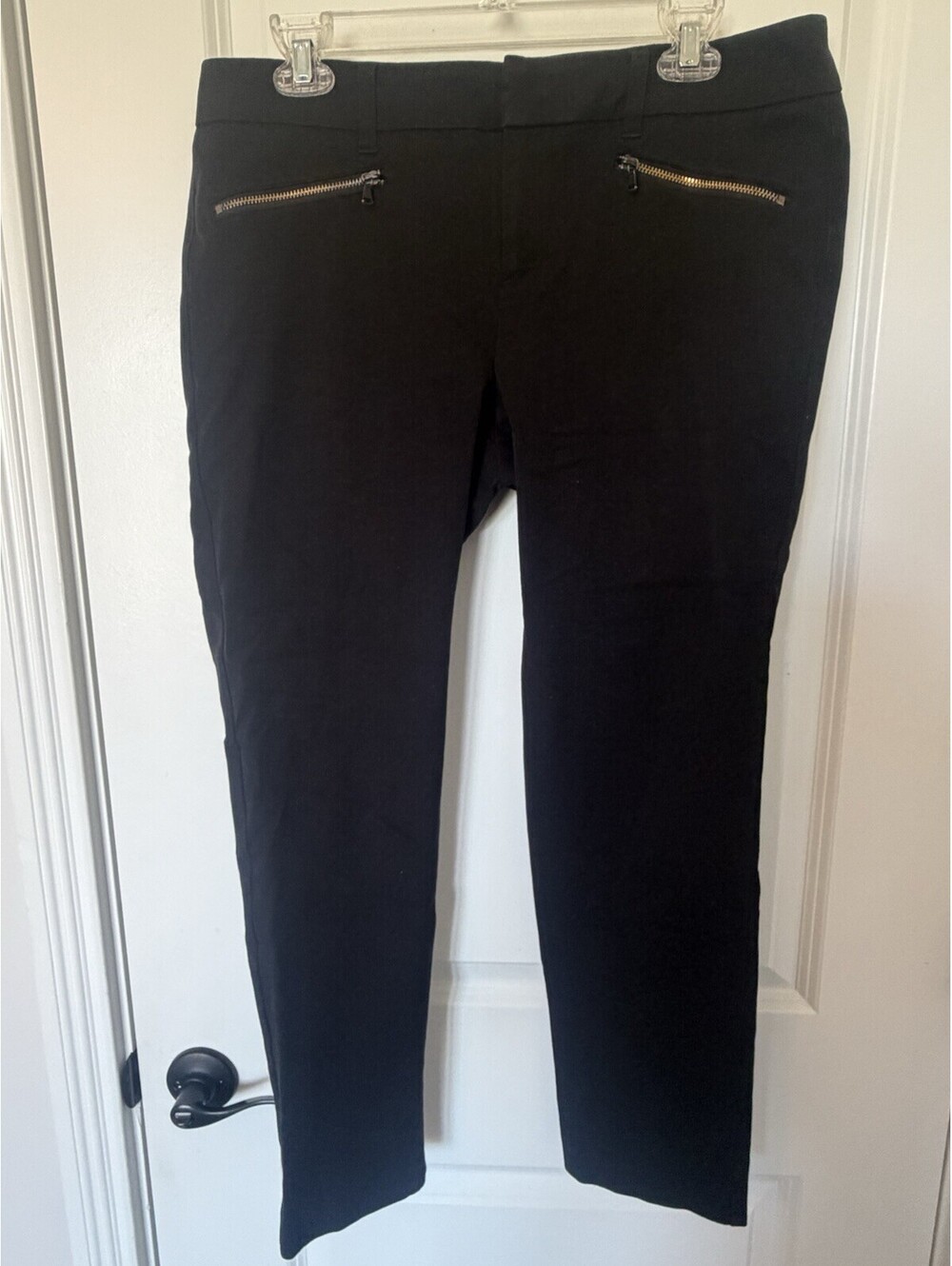 Cynthia Rowley Women’s Size 10 Skinny Ankle Pants With Gold Zippers